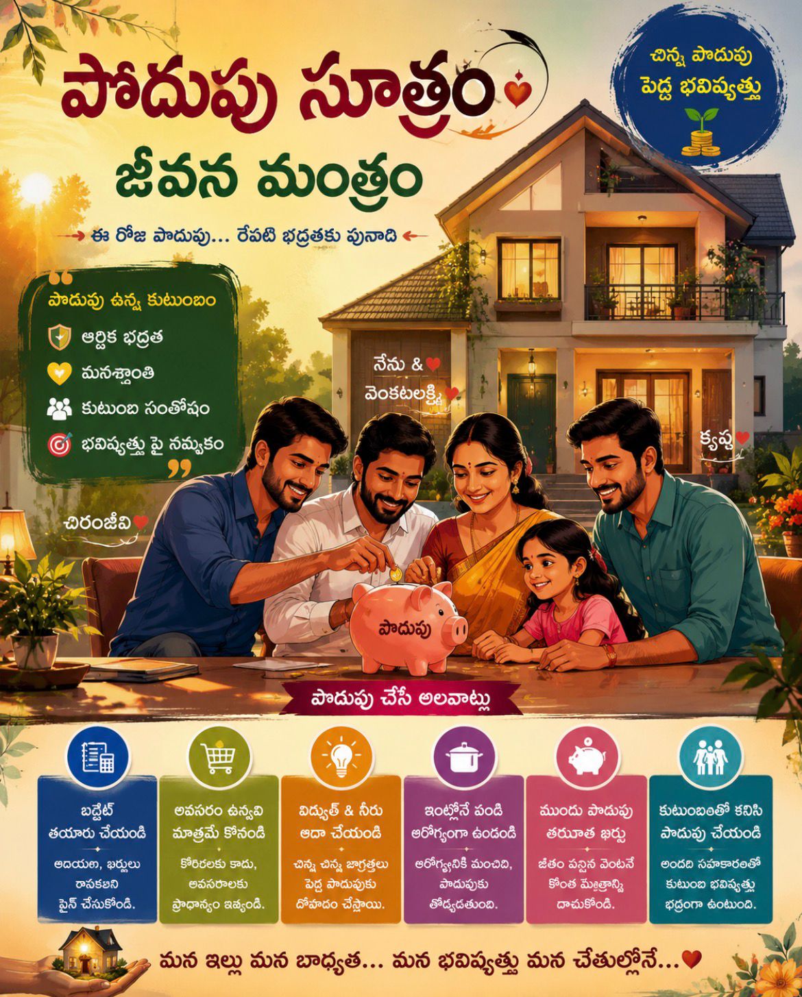 పొదుపు సూత్రం – జీవన మంత్రం..ఉత్తమ మార్గాలు.