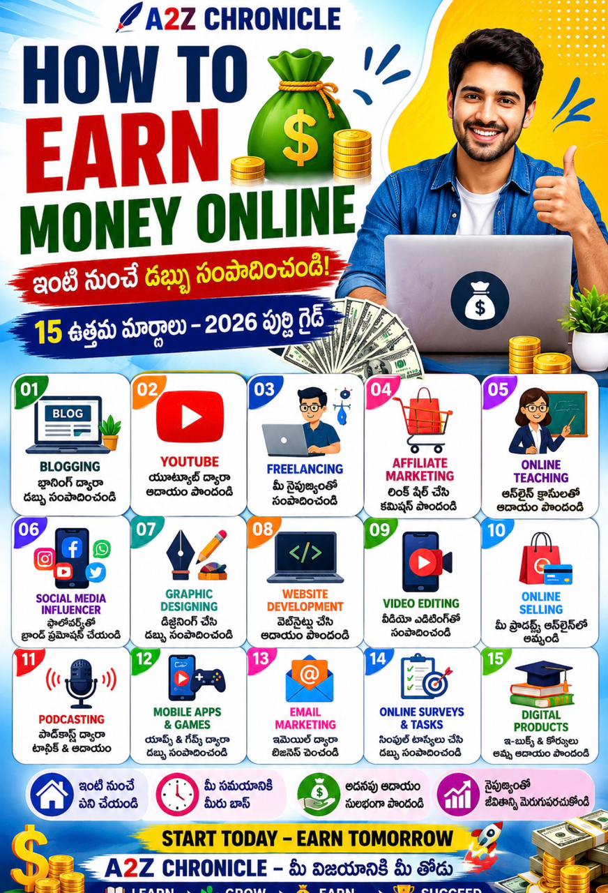 How to Earn Money Online in Telugu – A2Z Chronicle