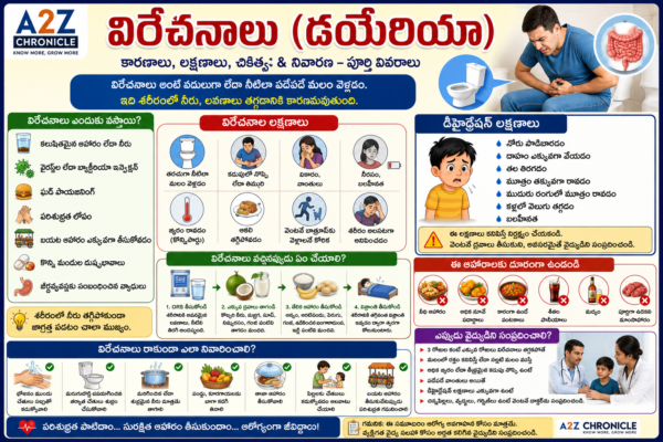 విరేచనాలు (డయేరియా): కారణాలు, లక్షణాలు & నివారణ