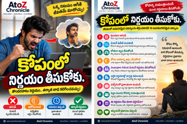 కోపంలో నిర్ణయం తీసుకోకు. 🤫
